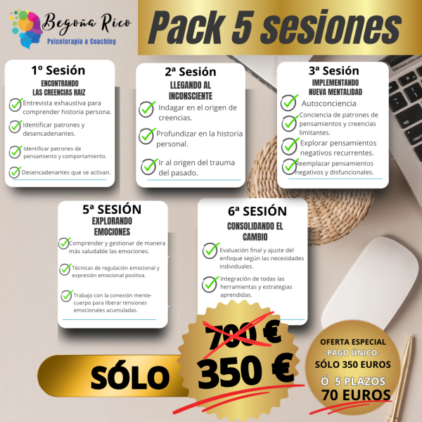 PACK 5 SESIONES PSICOTERAPIA